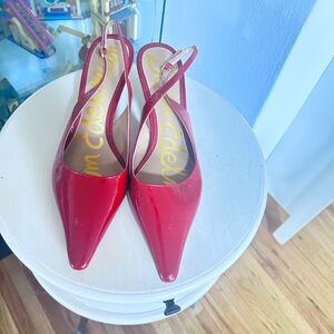 Sam Edelman Red Pointed Slingback Heels Size 10 new without 🗃️.